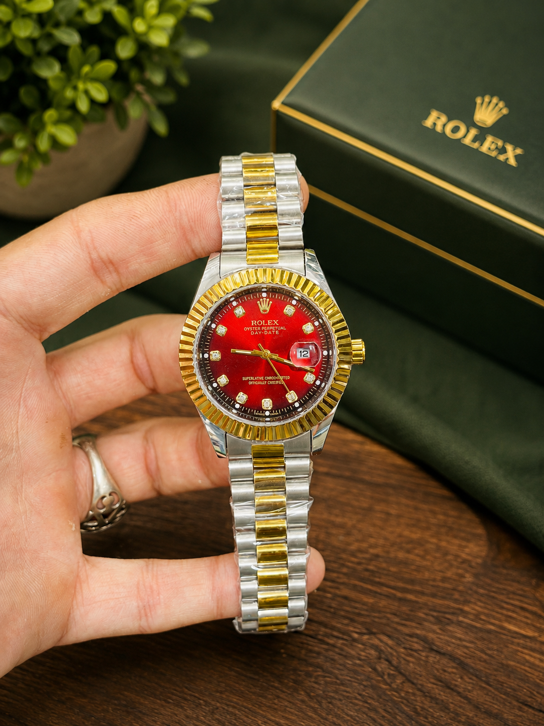 Rolex Date Just with Presidential chain Without Original Box