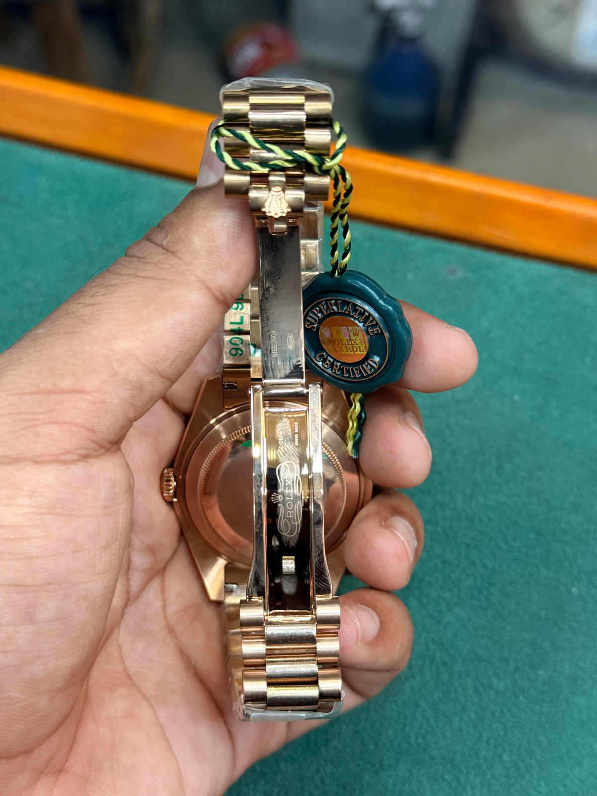 Rolex Day-Date Diamond Bazzel Automatic Watch