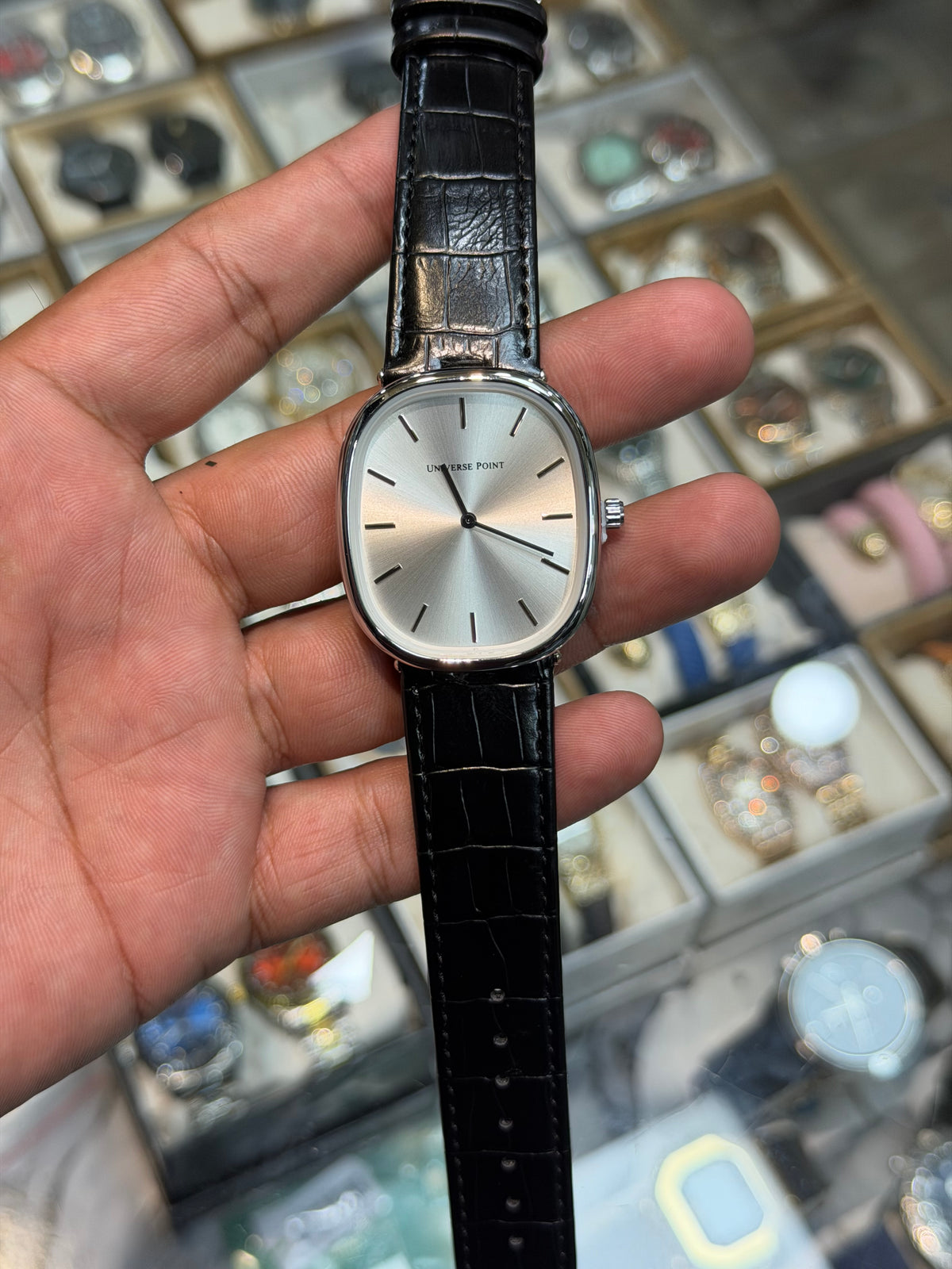 Universe Point Minimal Watch with Leather Strap