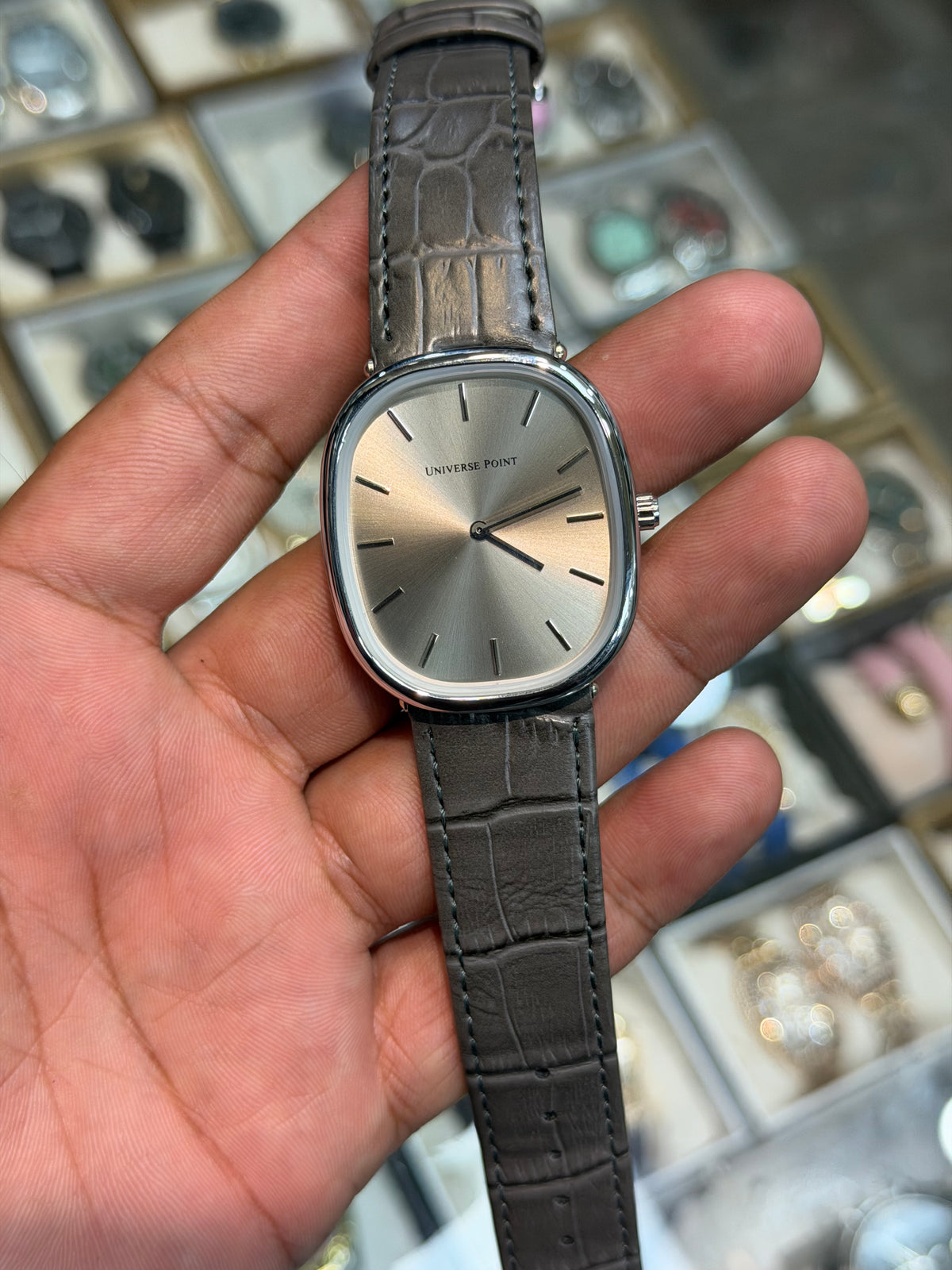 Universe Point Minimal Watch with Leather Strap