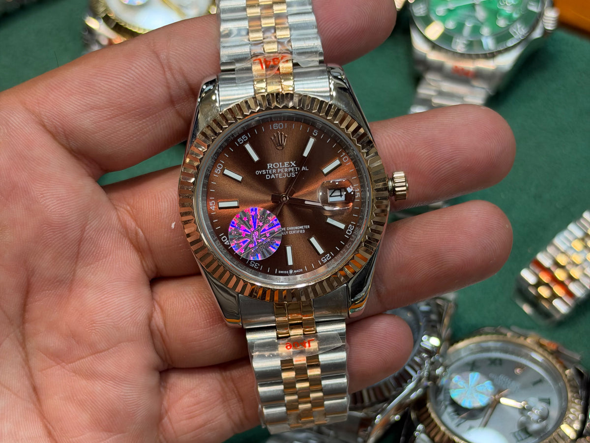 Rolex Date Just Automatic Watch With Jubilee Chain Without Rolex Box