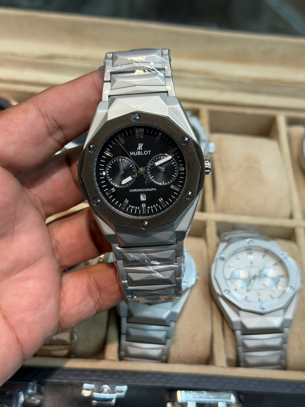 Hublot Diamond Cut chronograph Watch Without Original Box