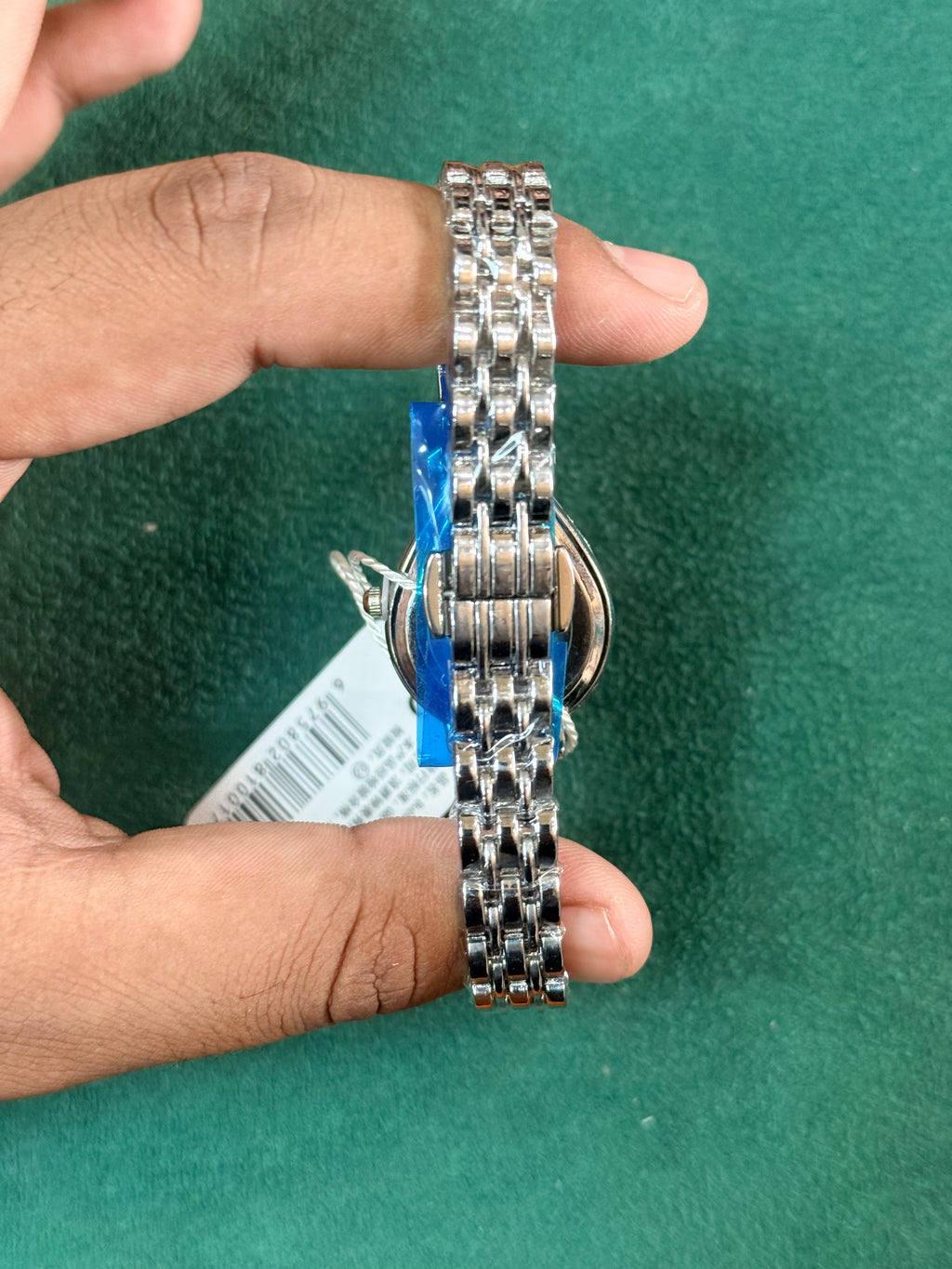 Ladies Chain Watch Pink Dial Diamond Bazzel