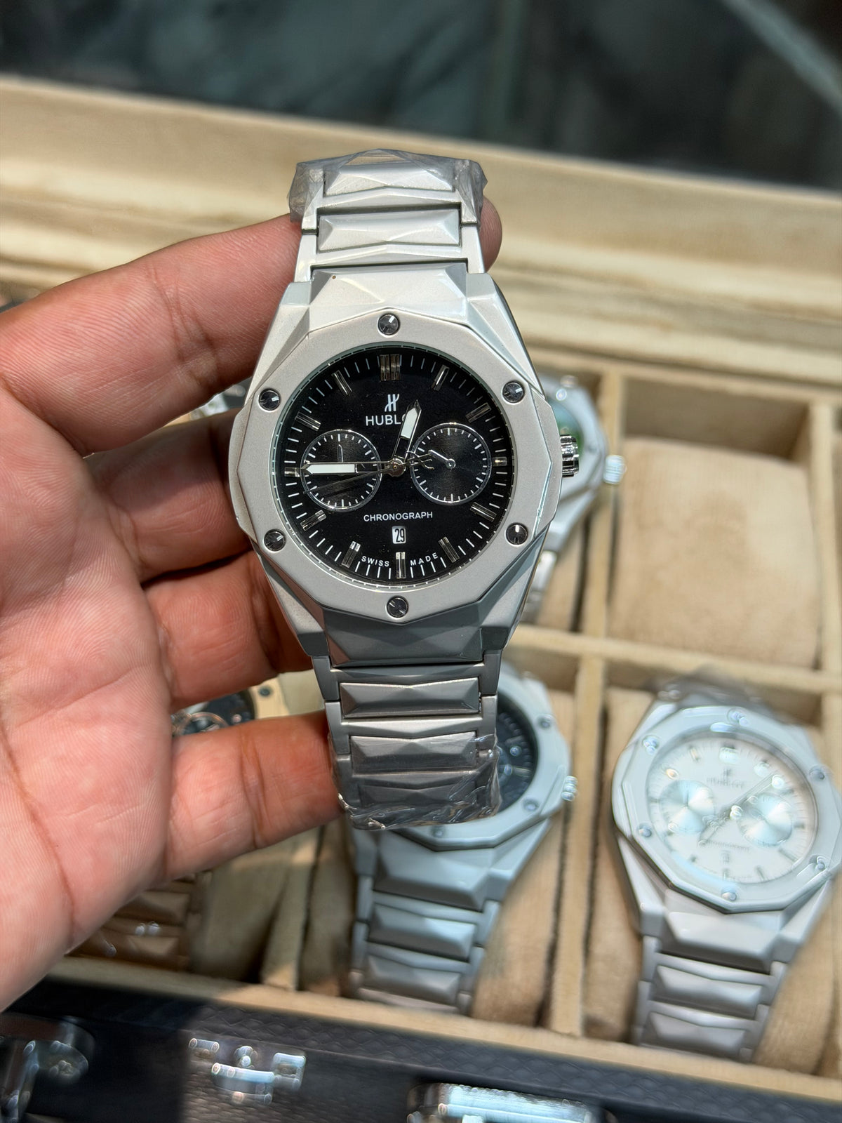 Hublot Diamond Cut chronograph Watch Without Original Box