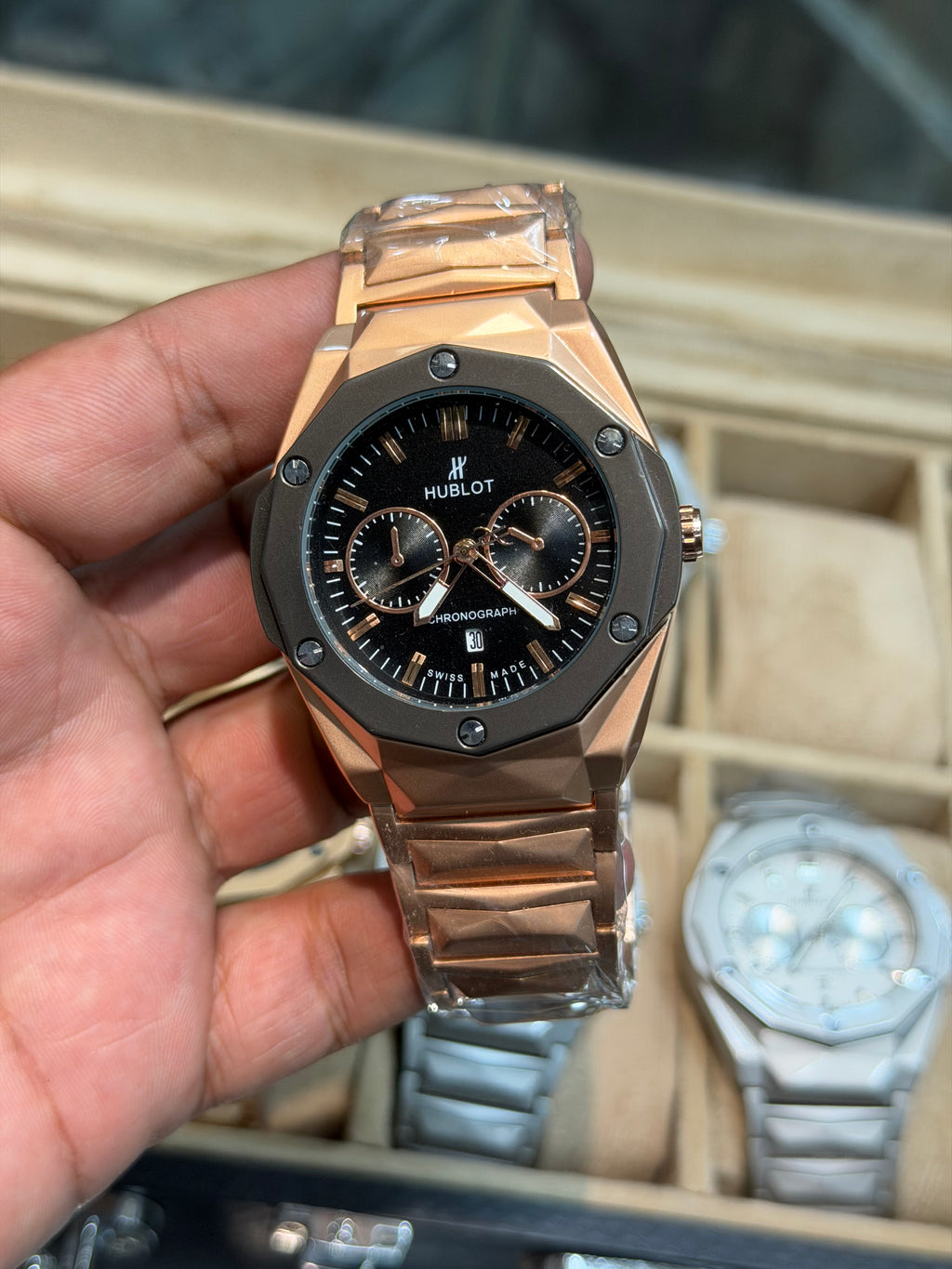 Hublot Diamond Cut chronograph Watch Without Original Box