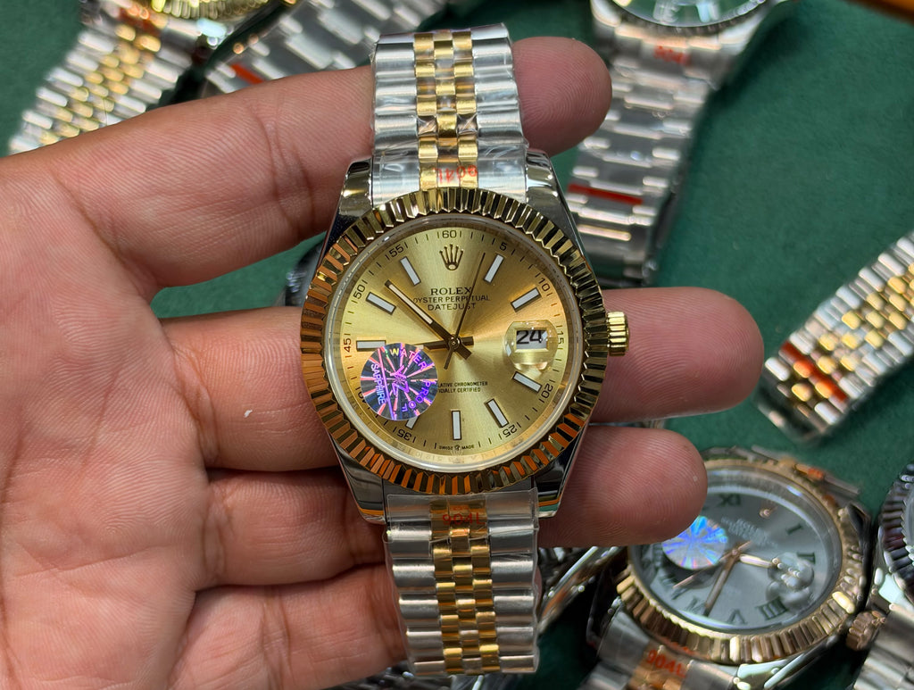 Rolex Date Just Automatic Watch With Jubilee Chain Without Rolex Box