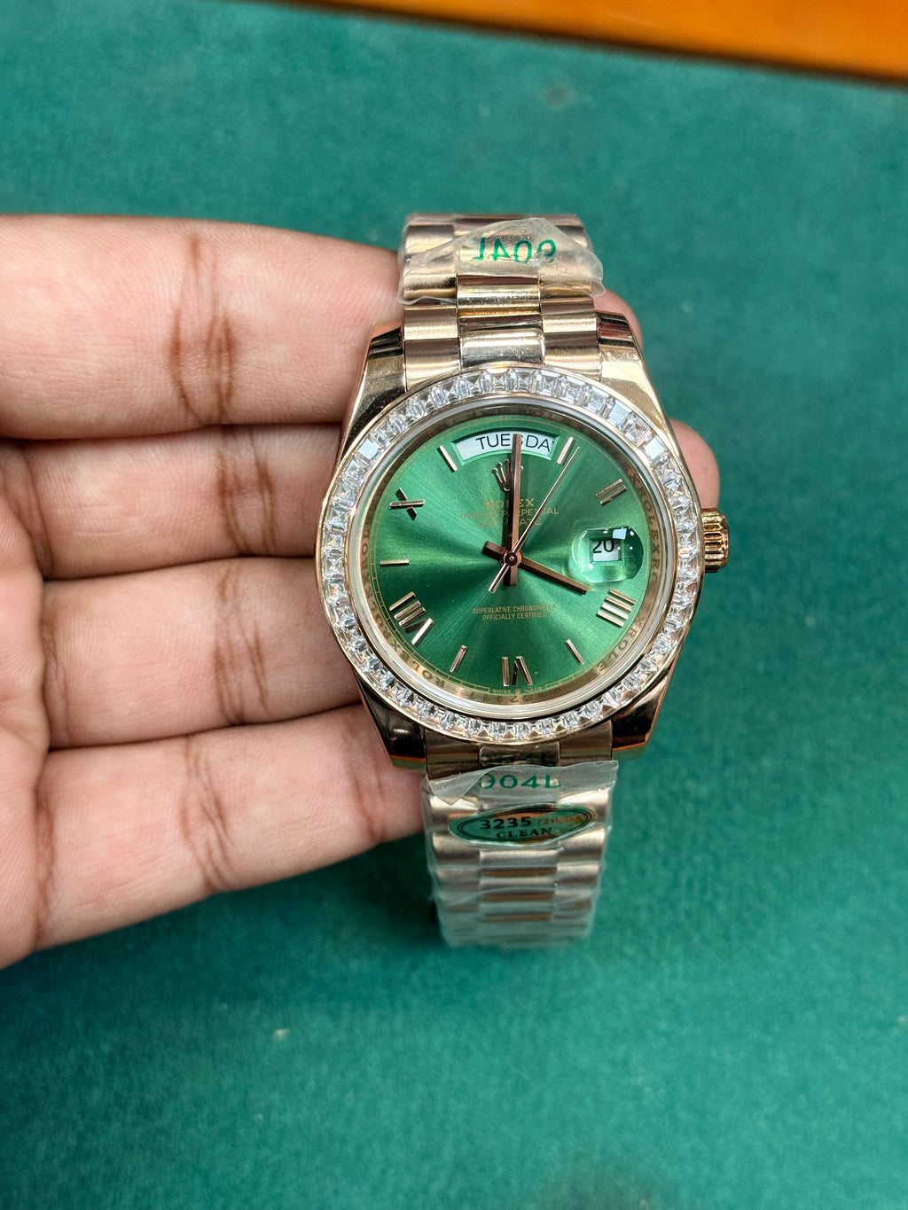 Rolex Day-Date Diamond Bazzel Automatic Watch
