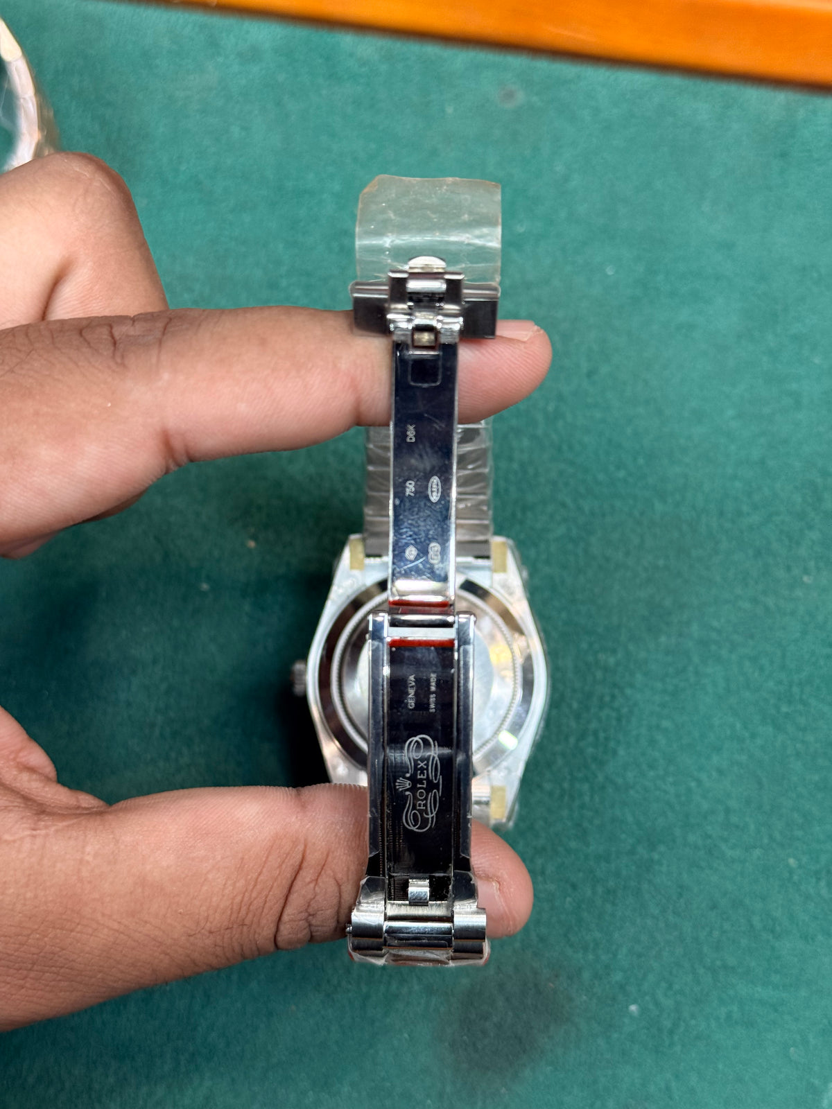 Rolex Day-Date Black Dial Cut Bazzel Automatic Watch