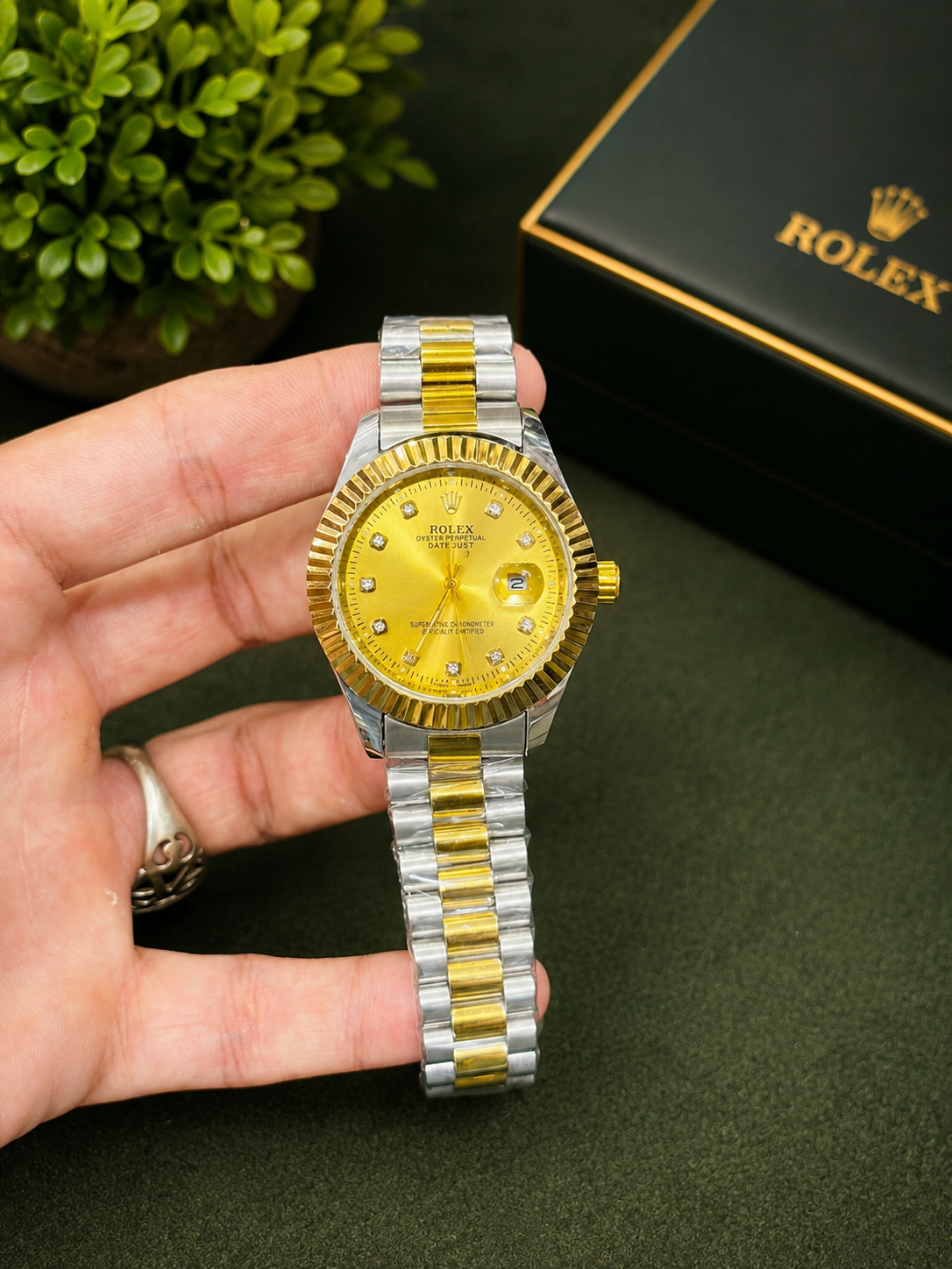 Rolex Date Just with Presidential chain Without Original Box