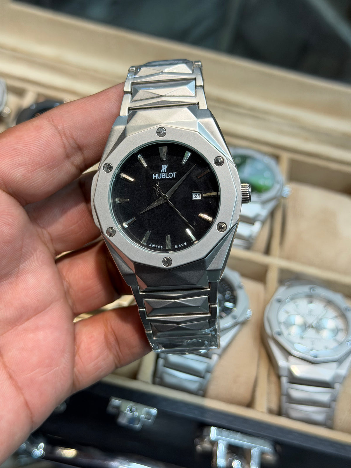 Hublot Diamond Cut chronograph Watch Without Original Box