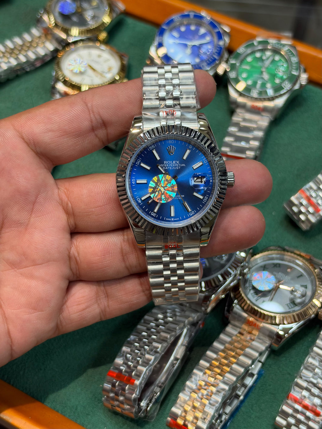 Rolex Date Just Automatic Watch With Jubilee Chain Without Rolex Box