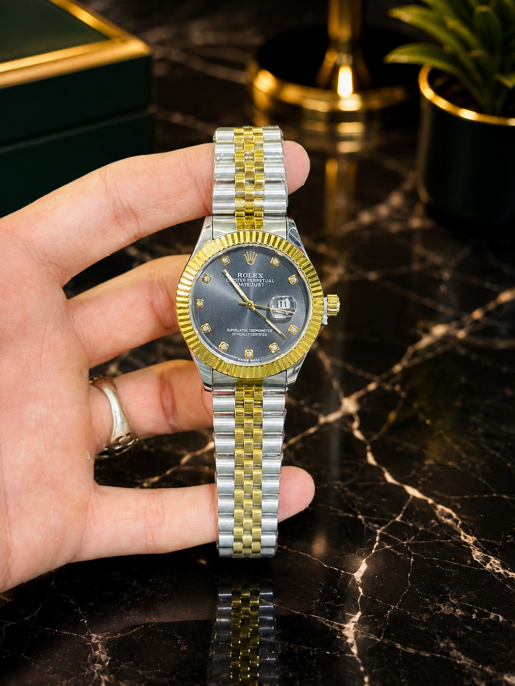 Rolex Date Just with Jubilee Chain Without Box
