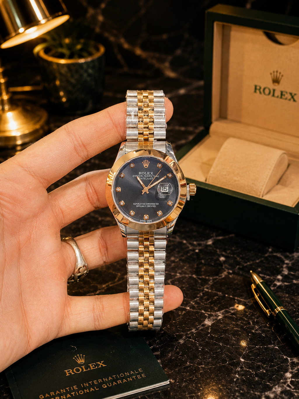 Rolex Date Just with Jubilee Chain Without Box