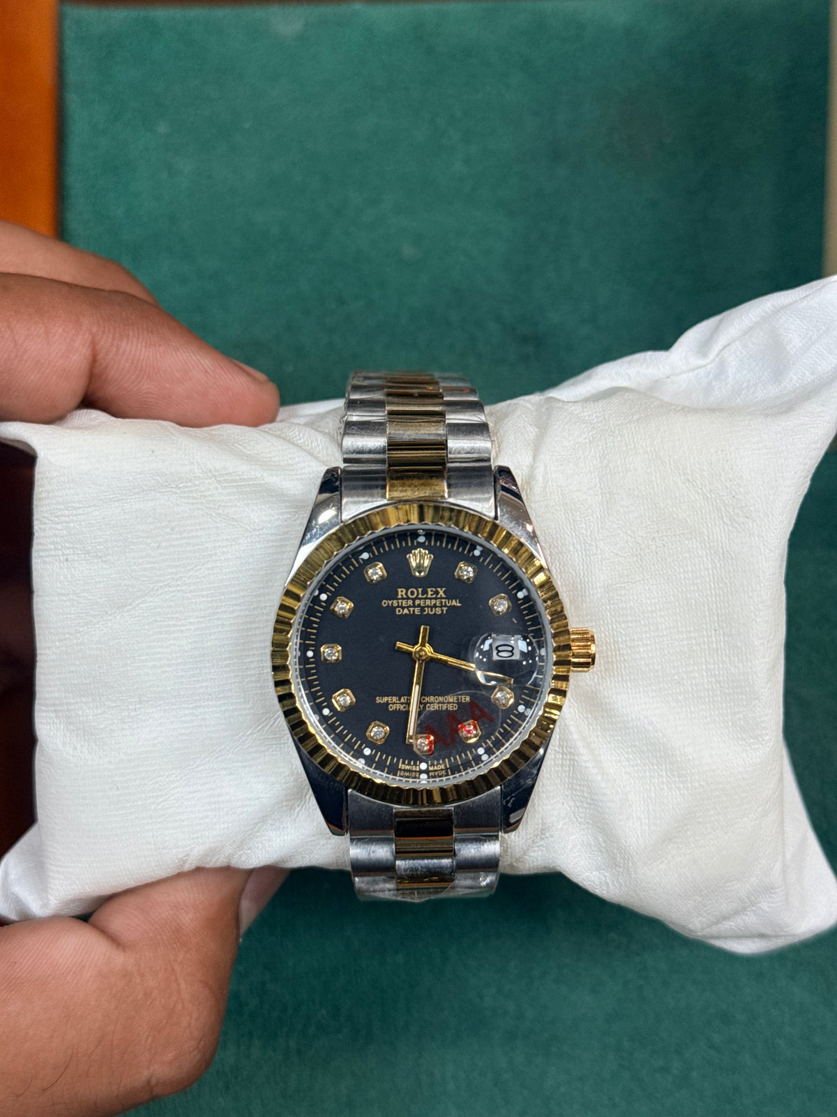 Rolex Date Just Cut Bazzel Ladies Watch