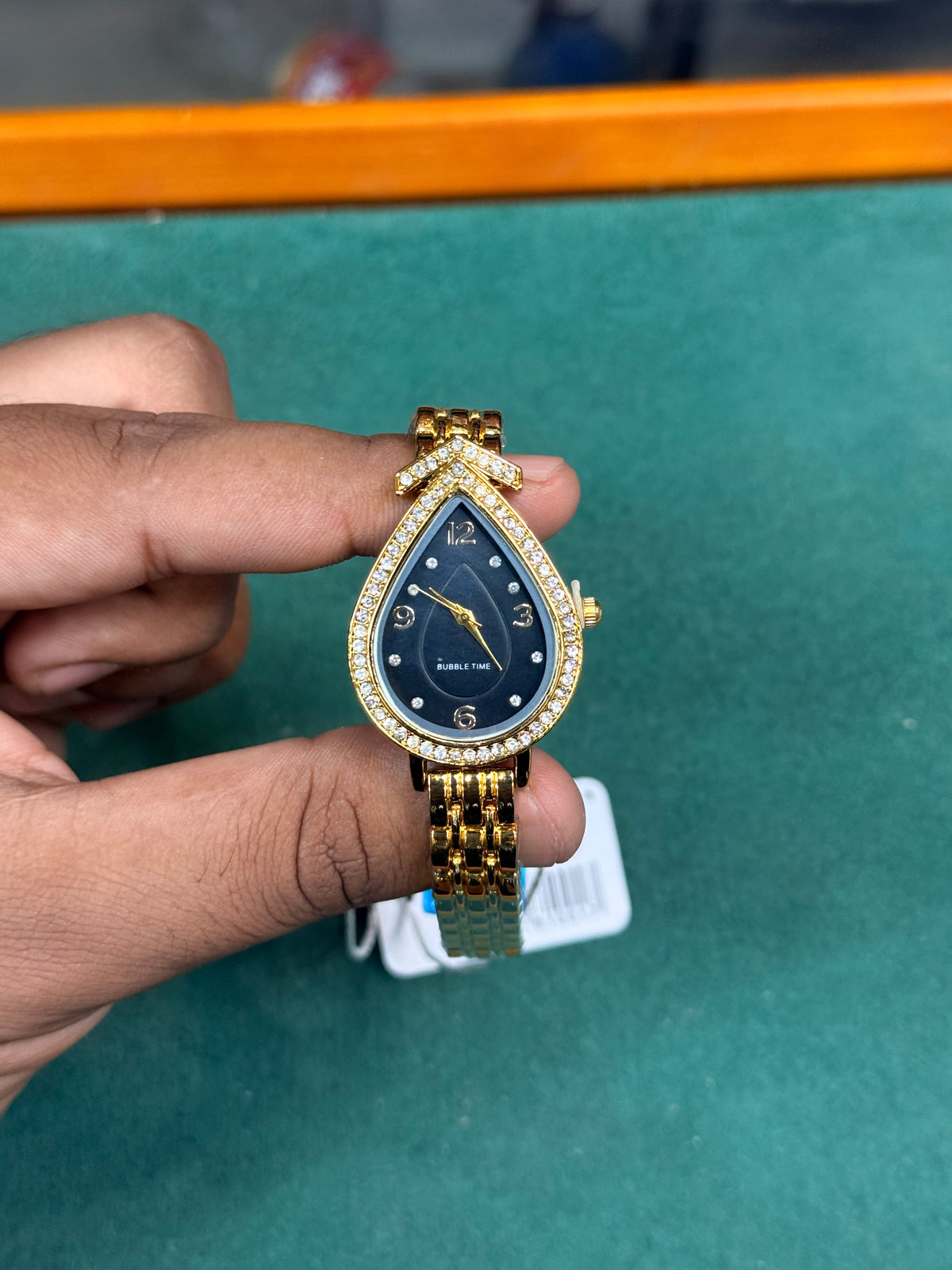 Leaf Dial Watch with Chain Strap