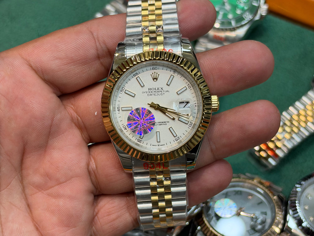 Rolex Date Just Automatic Watch With Jubilee Chain Without Rolex Box