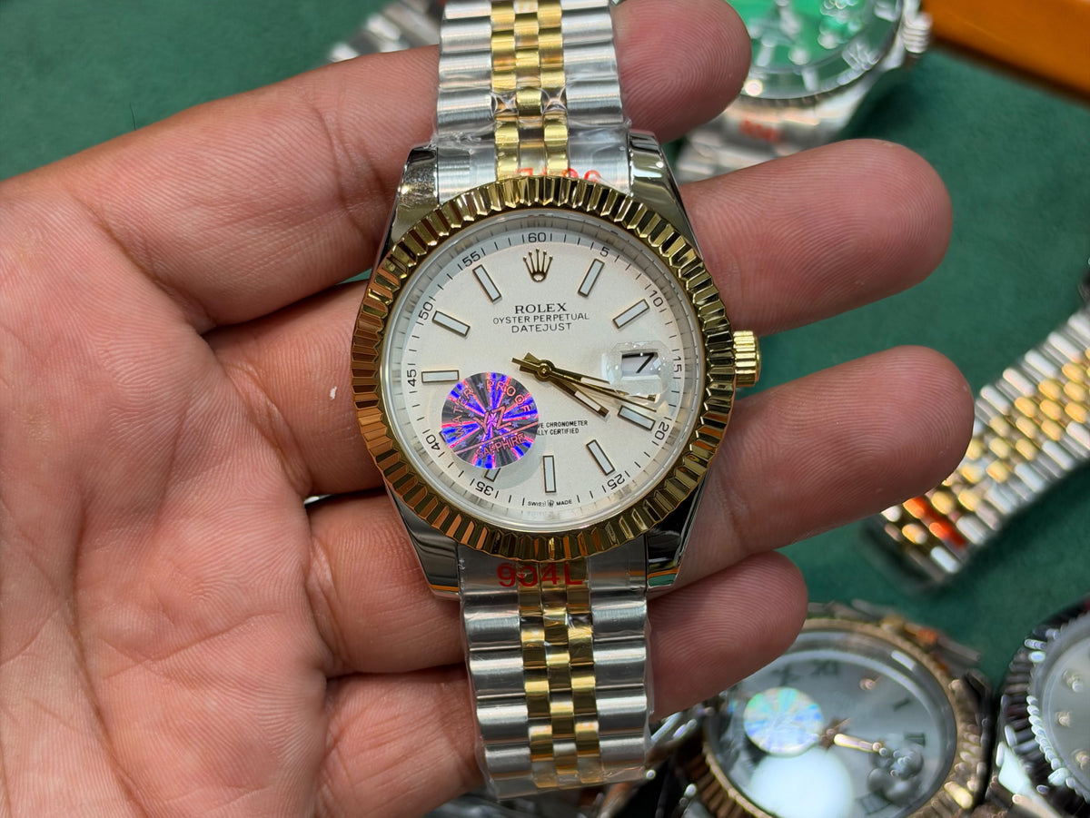 Rolex Date Just Automatic Watch With Jubilee Chain Without Rolex Box