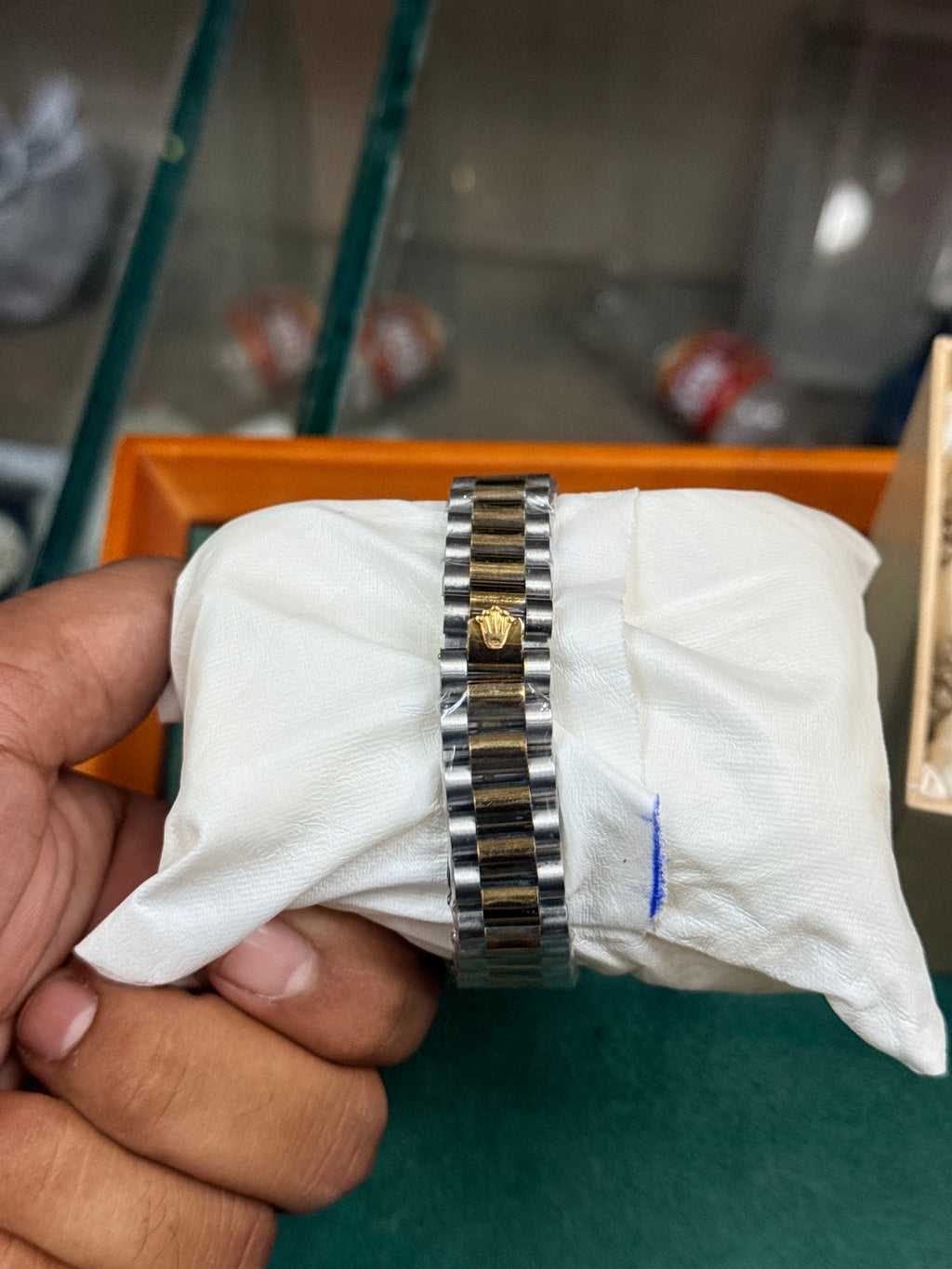 Rolex Date Just Cut Bazzel Ladies Watch