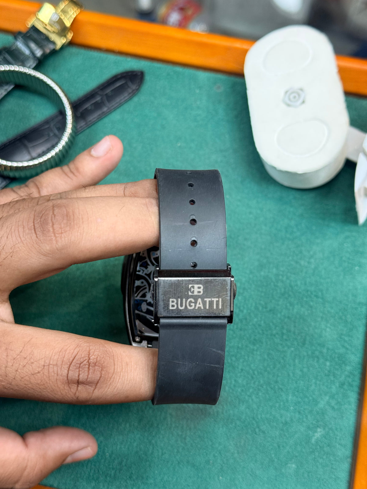 Bugatti Watch with Premium Rubber Strap