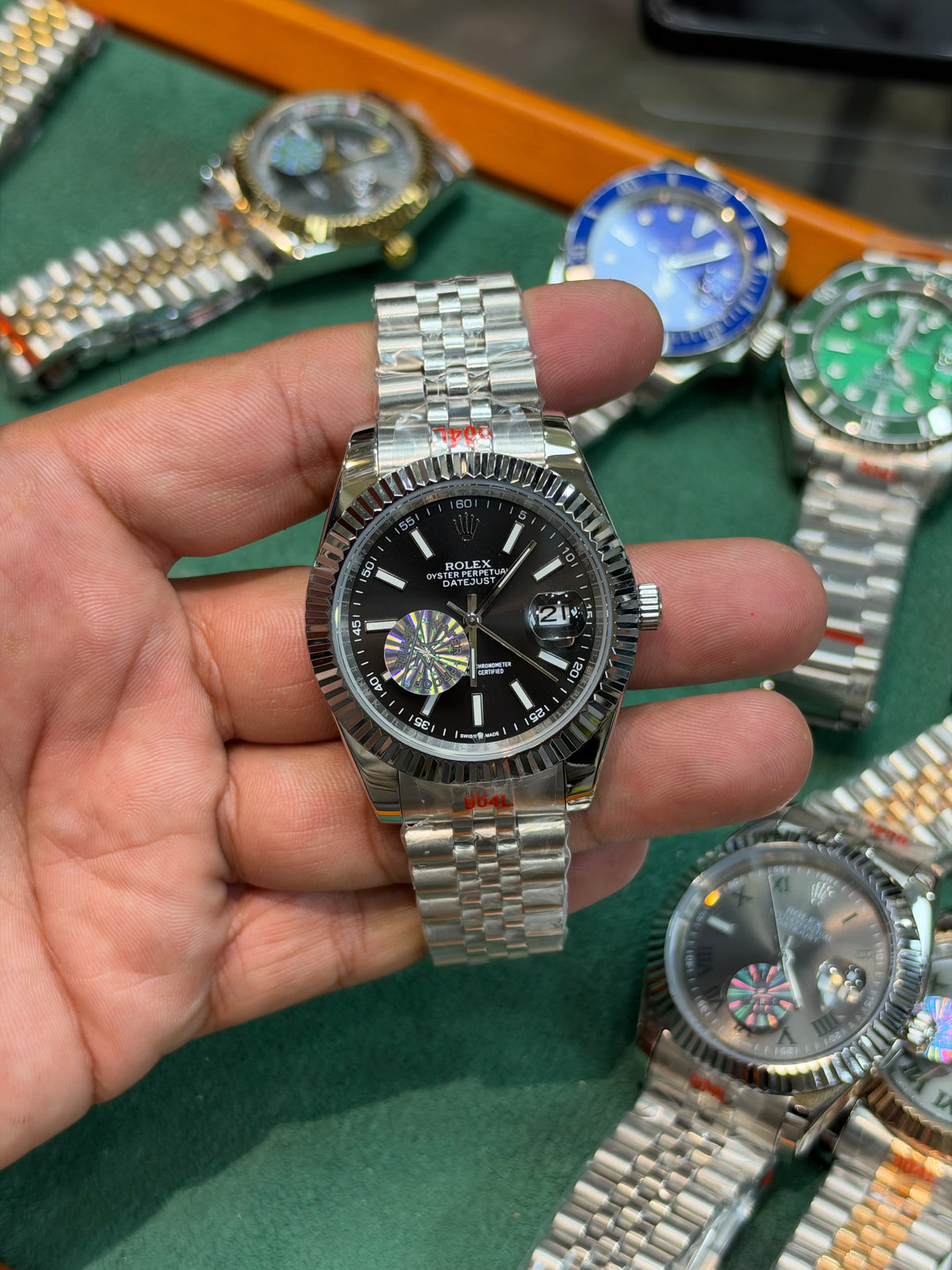 Rolex Date Just Automatic Watch With Jubilee Chain Without Rolex Box