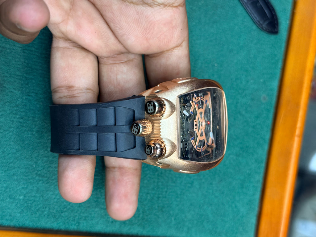 Bugatti Watch with Premium Rubber Strap