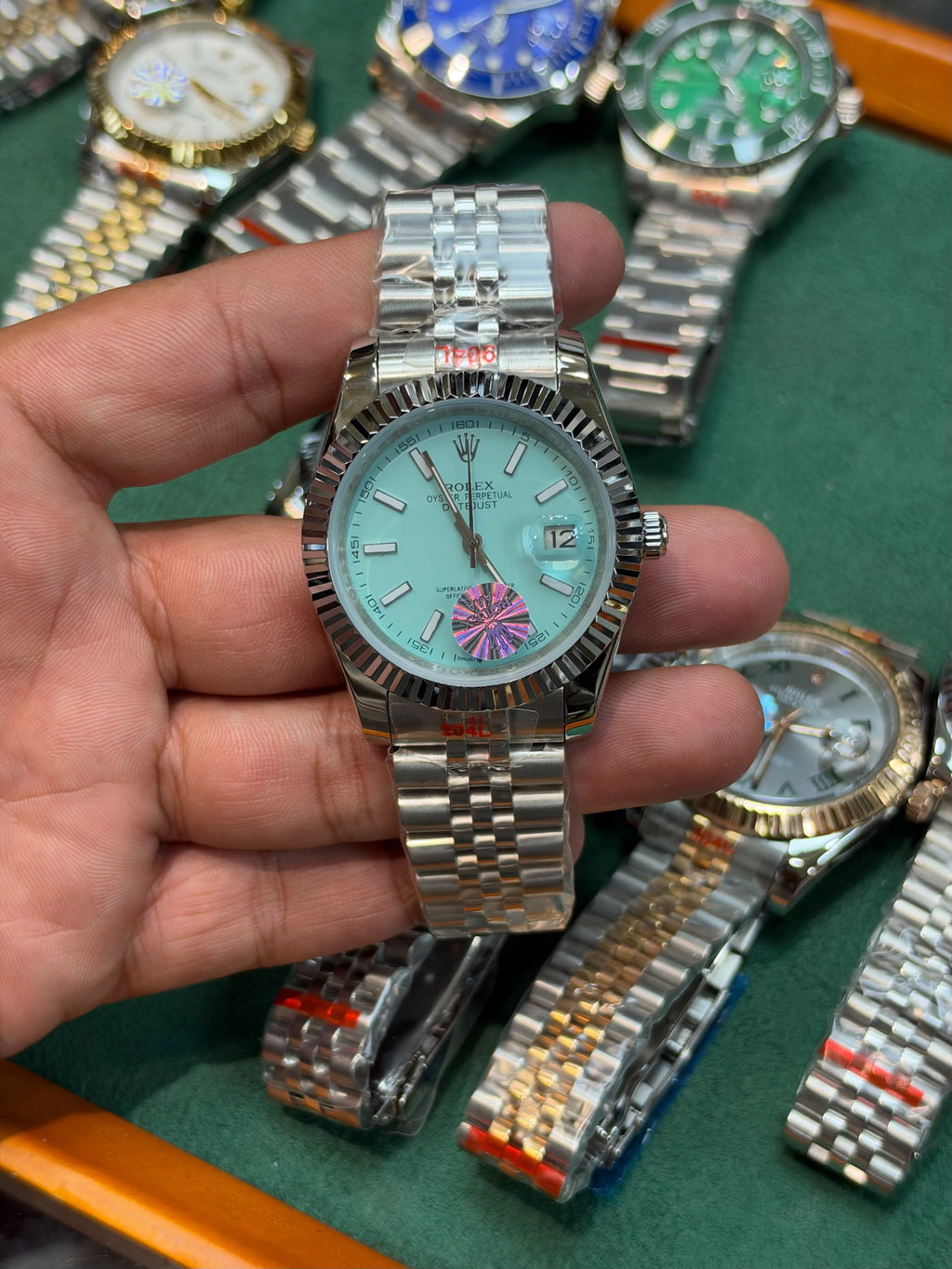 Rolex Date Just Automatic Watch With Jubilee Chain Without Rolex Box