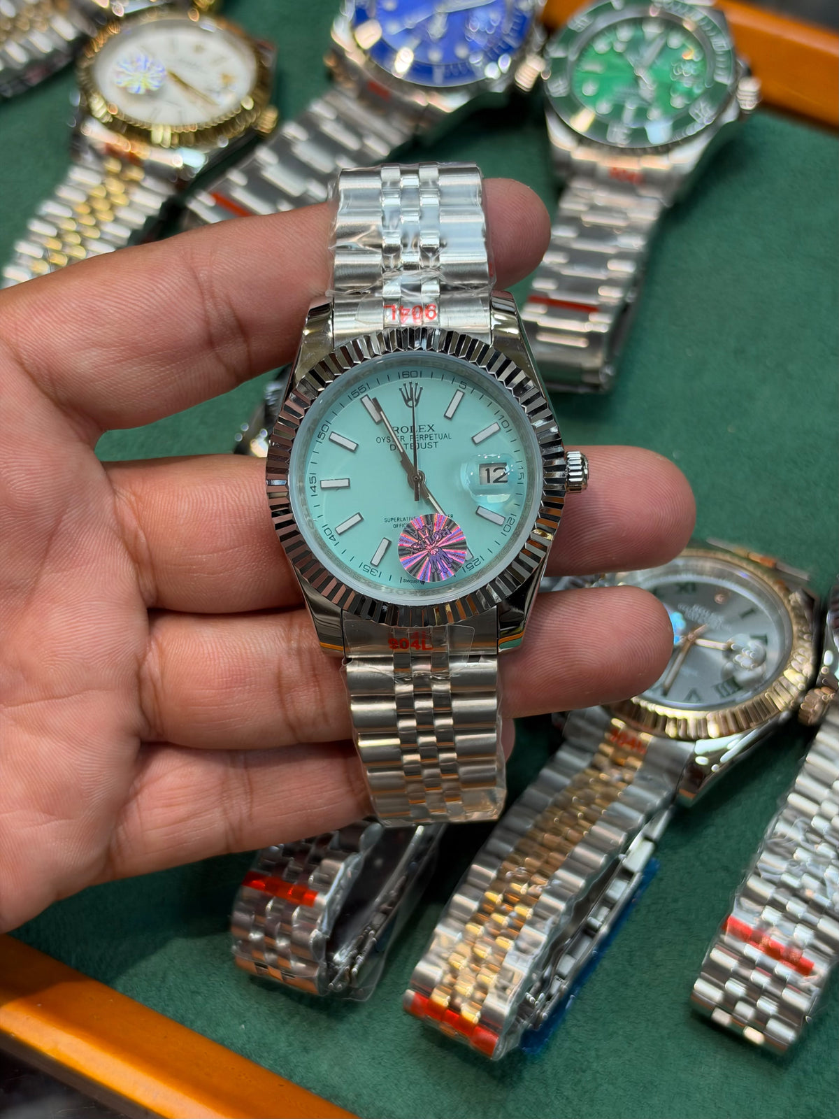 Rolex Date Just Automatic Watch With Jubilee Chain Without Rolex Box