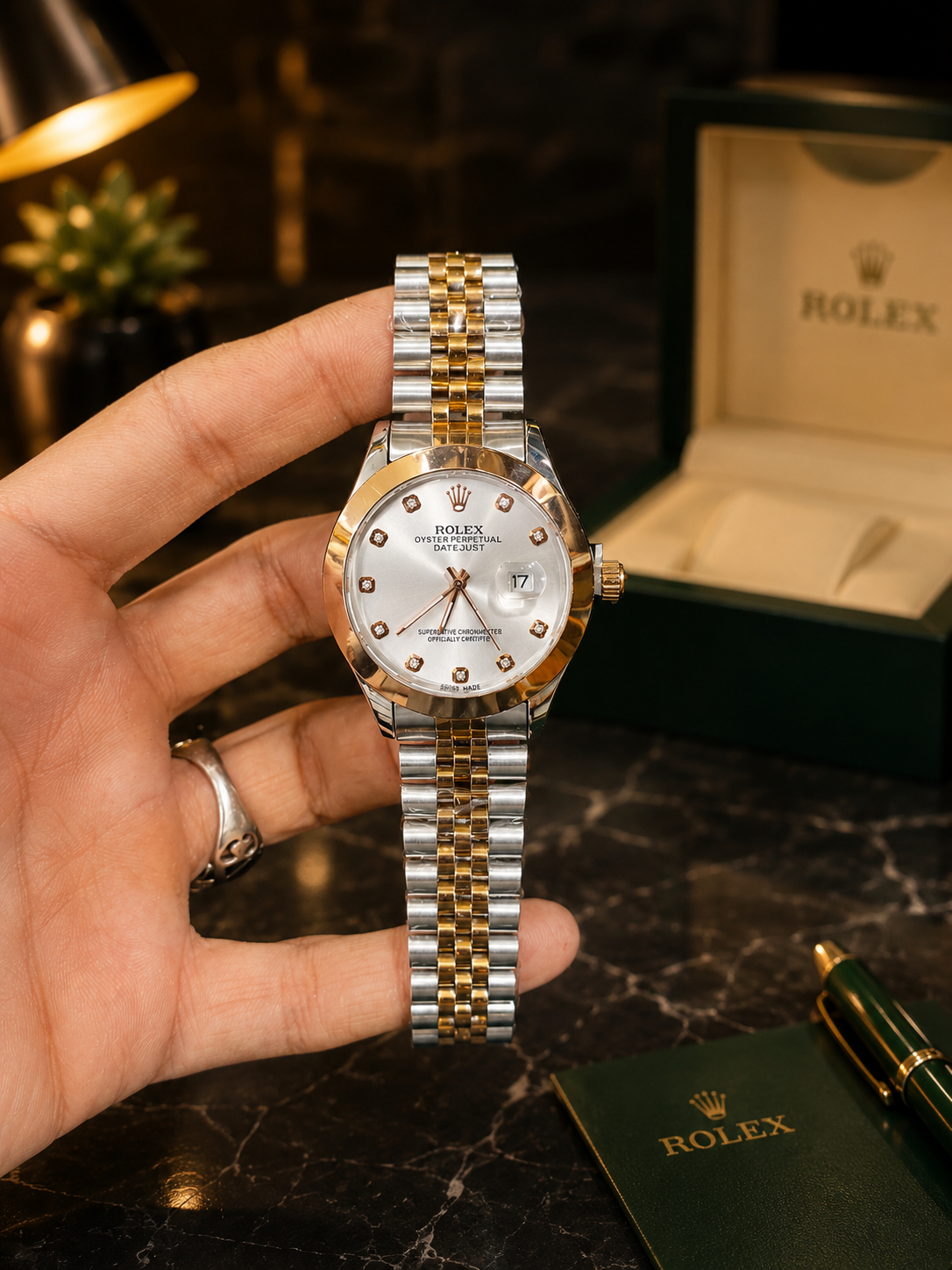 Rolex Date Just with Jubilee Chain Without Box