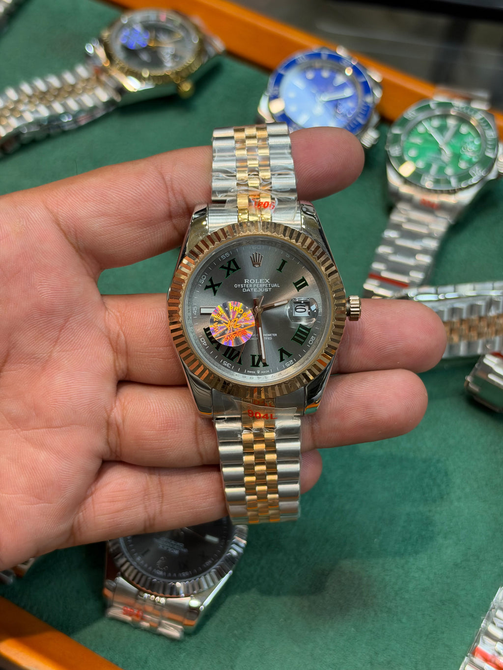 Rolex Date Just Automatic Watch With Jubilee Chain Without Rolex Box