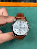 TAGHEUER LEATHER STRAP WATCH