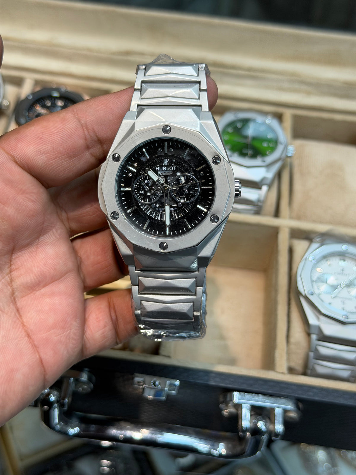 Hublot Diamond Cut chronograph Watch Without Original Box