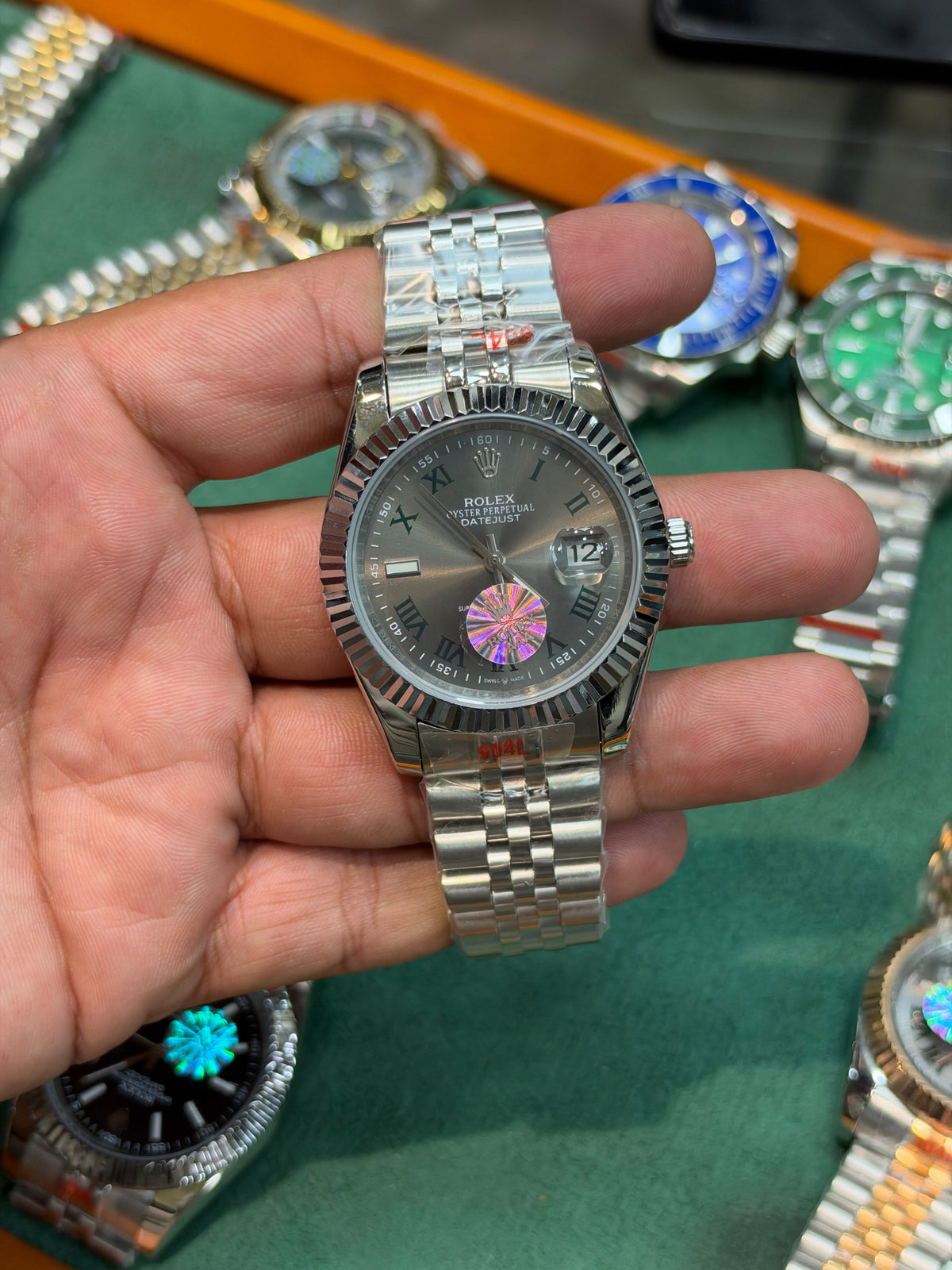 Rolex Date Just Automatic Watch With Jubilee Chain Without Rolex Box