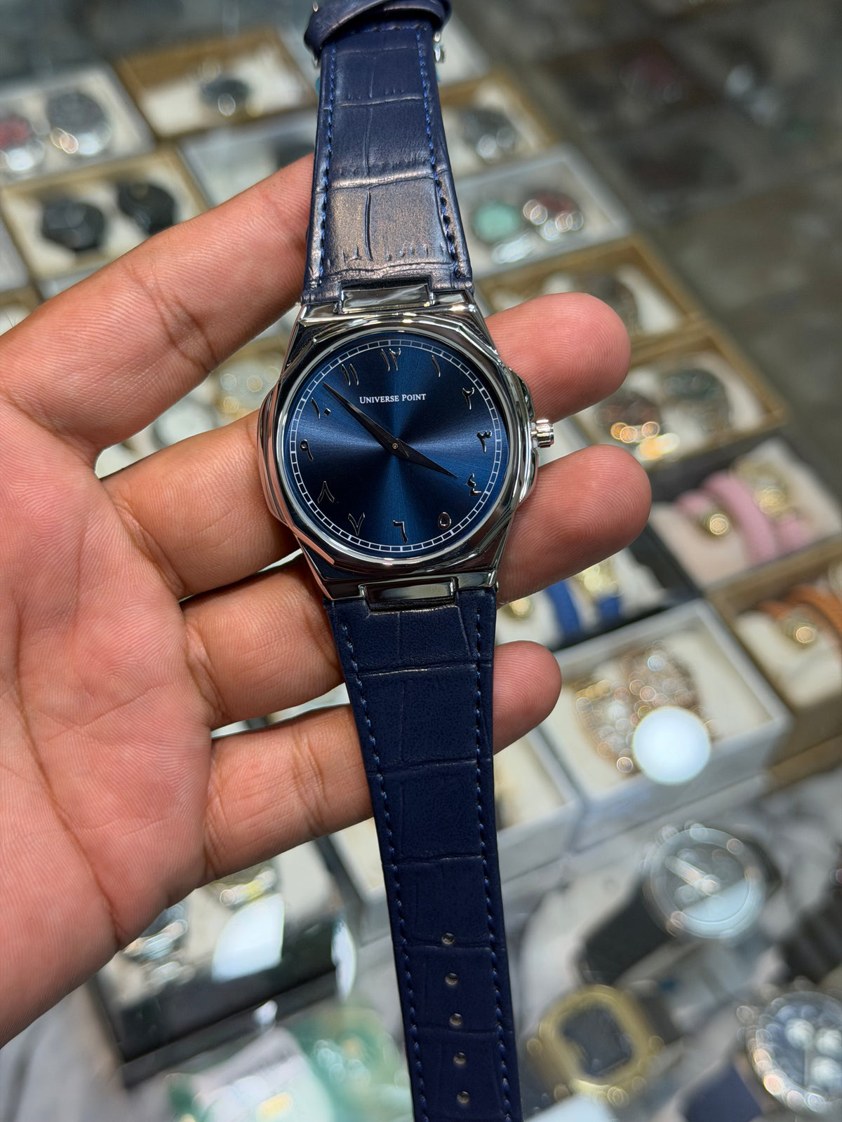 Universe Point Minimal Watch with Leather Strap