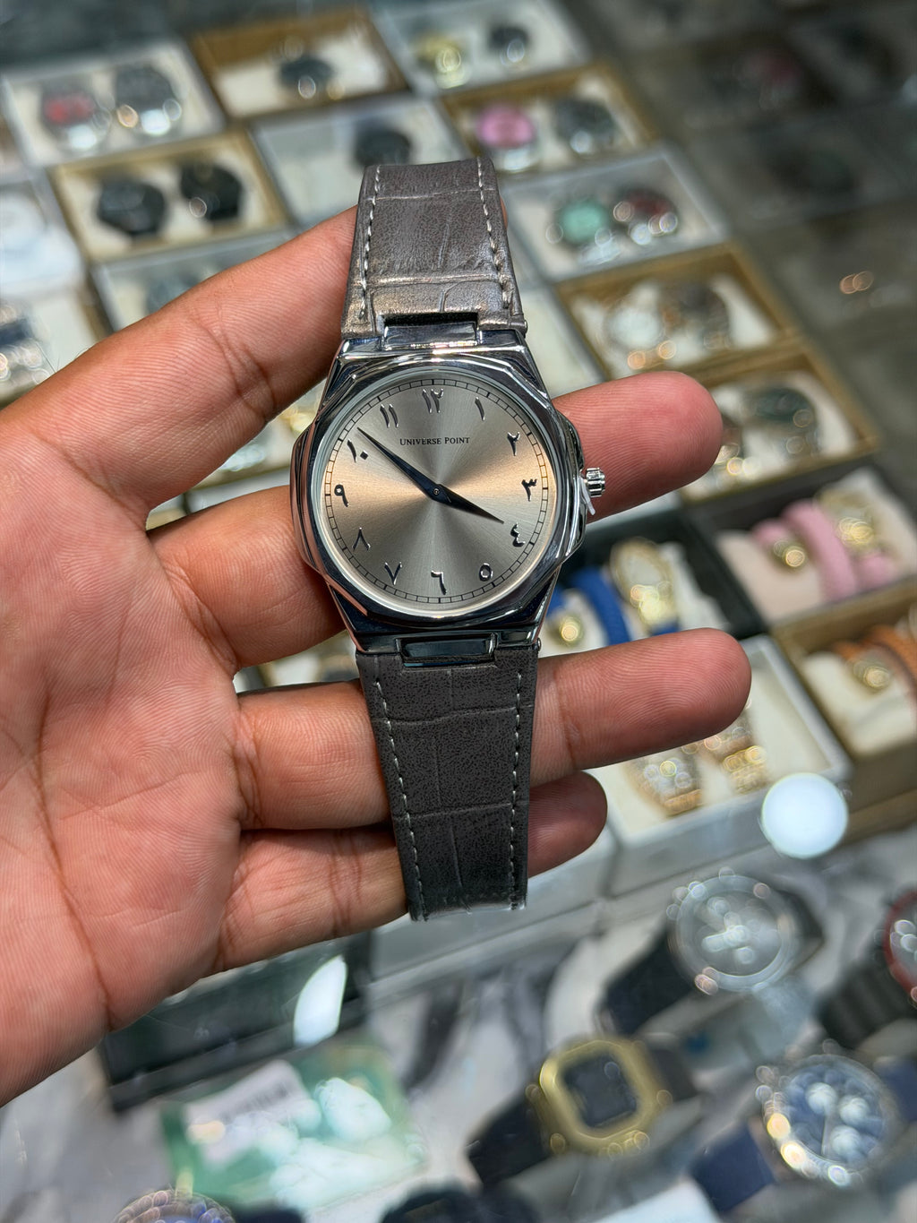 Universe Point Minimal Watch with Leather Strap