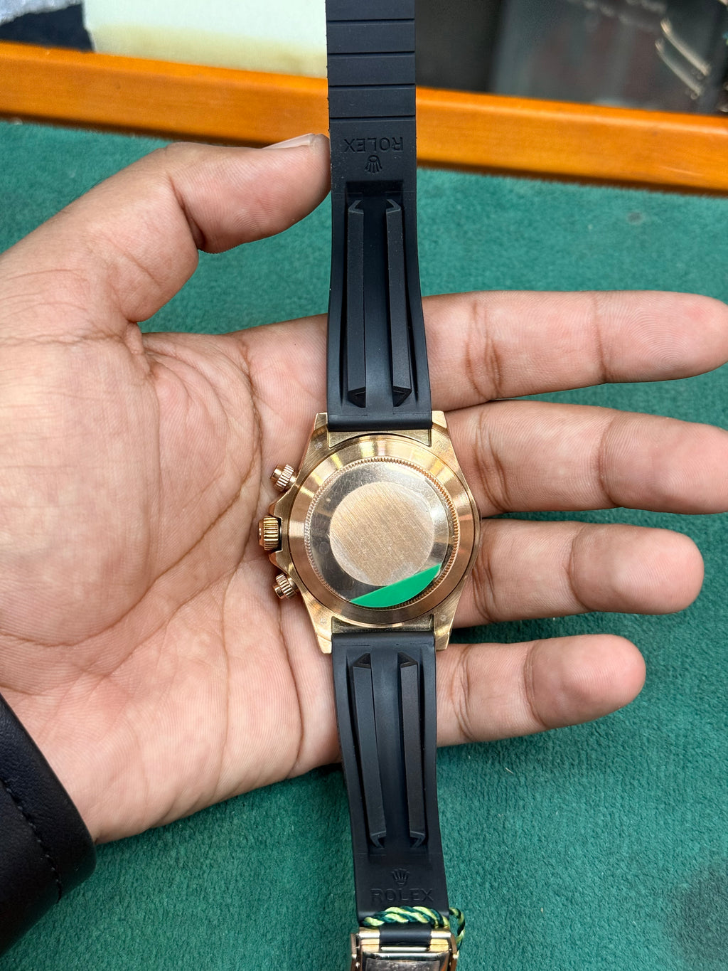 Rolex Daytona Chocolate Dial Automatic Watch With Rubber Strap