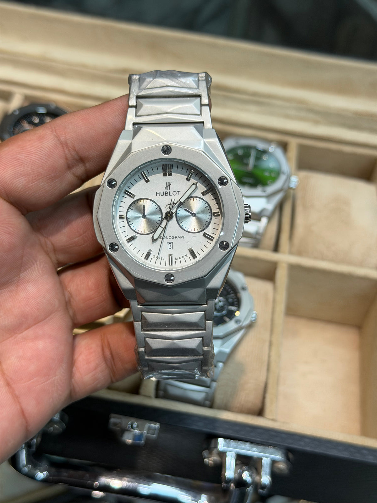 Hublot Diamond Cut chronograph Watch Without Original Box