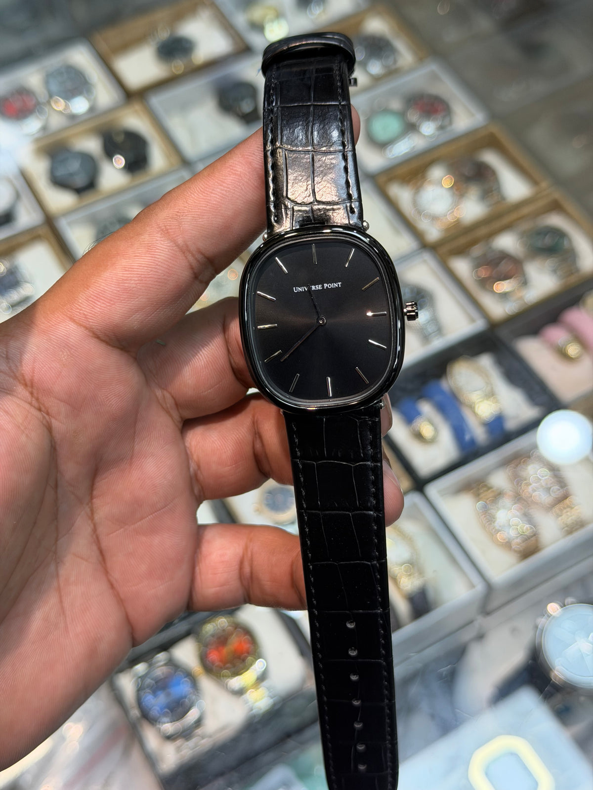 Universe Point Minimal Watch with Leather Strap